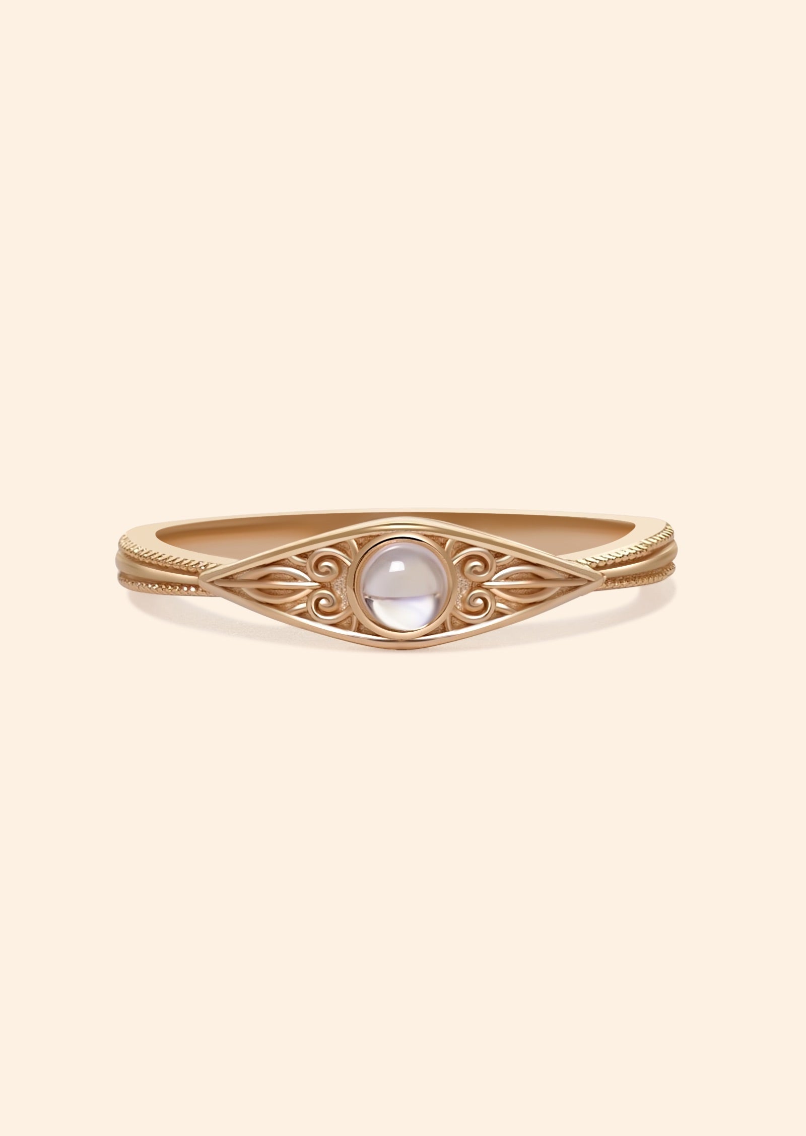 Rainbow Moonstone Ring