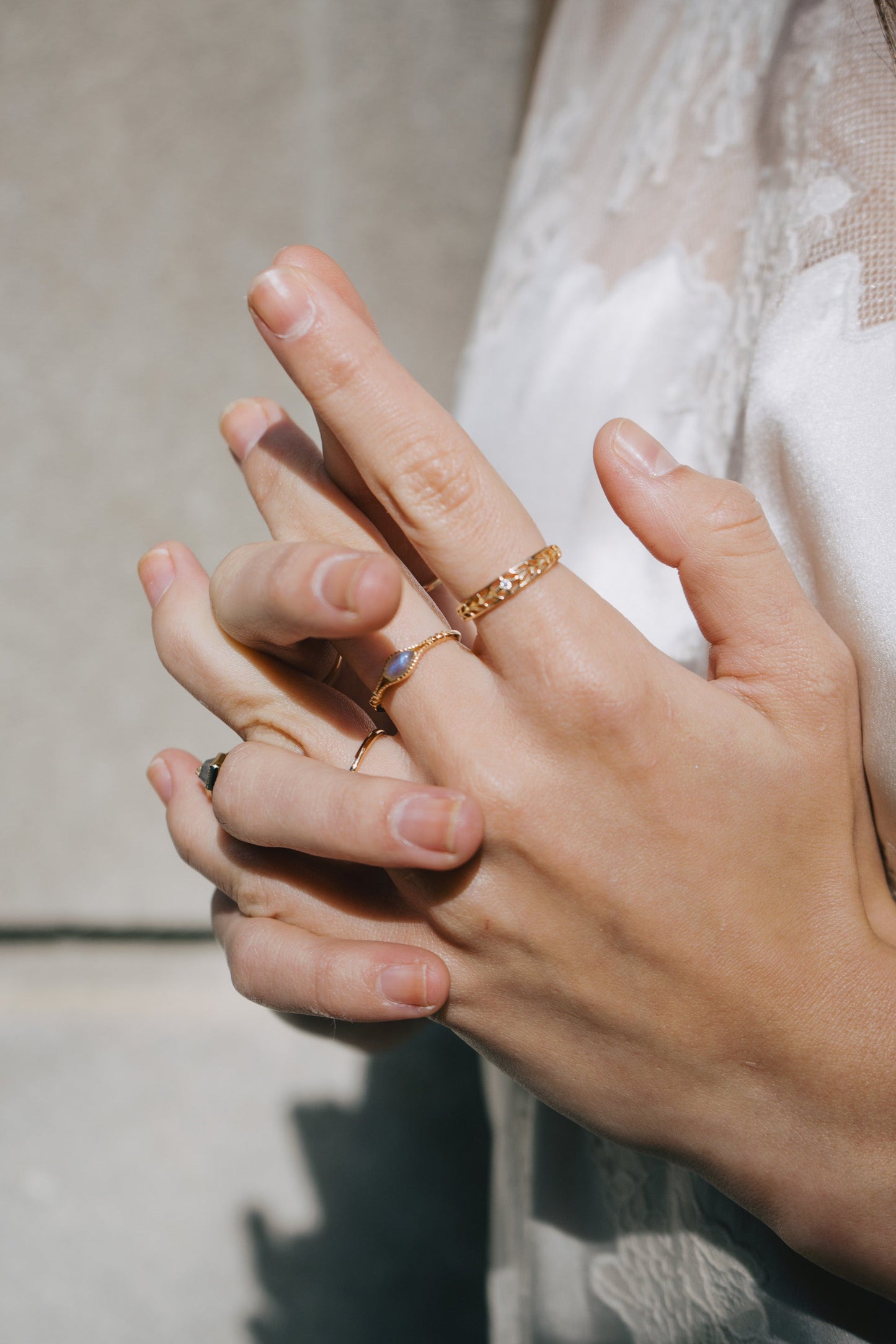 Starlit Dew Labradorite Ring