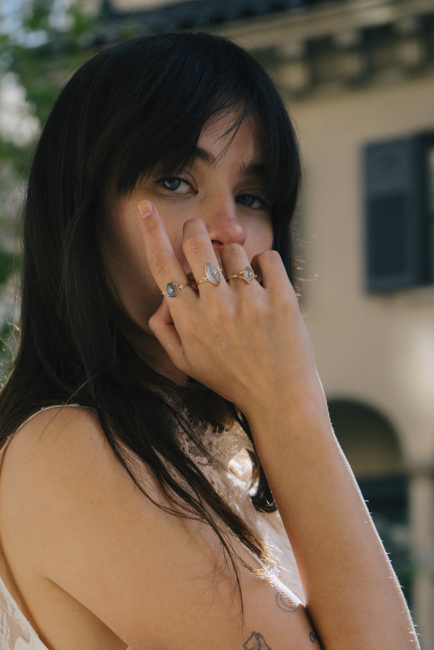 Rhombus Labradorite Starlight Ring