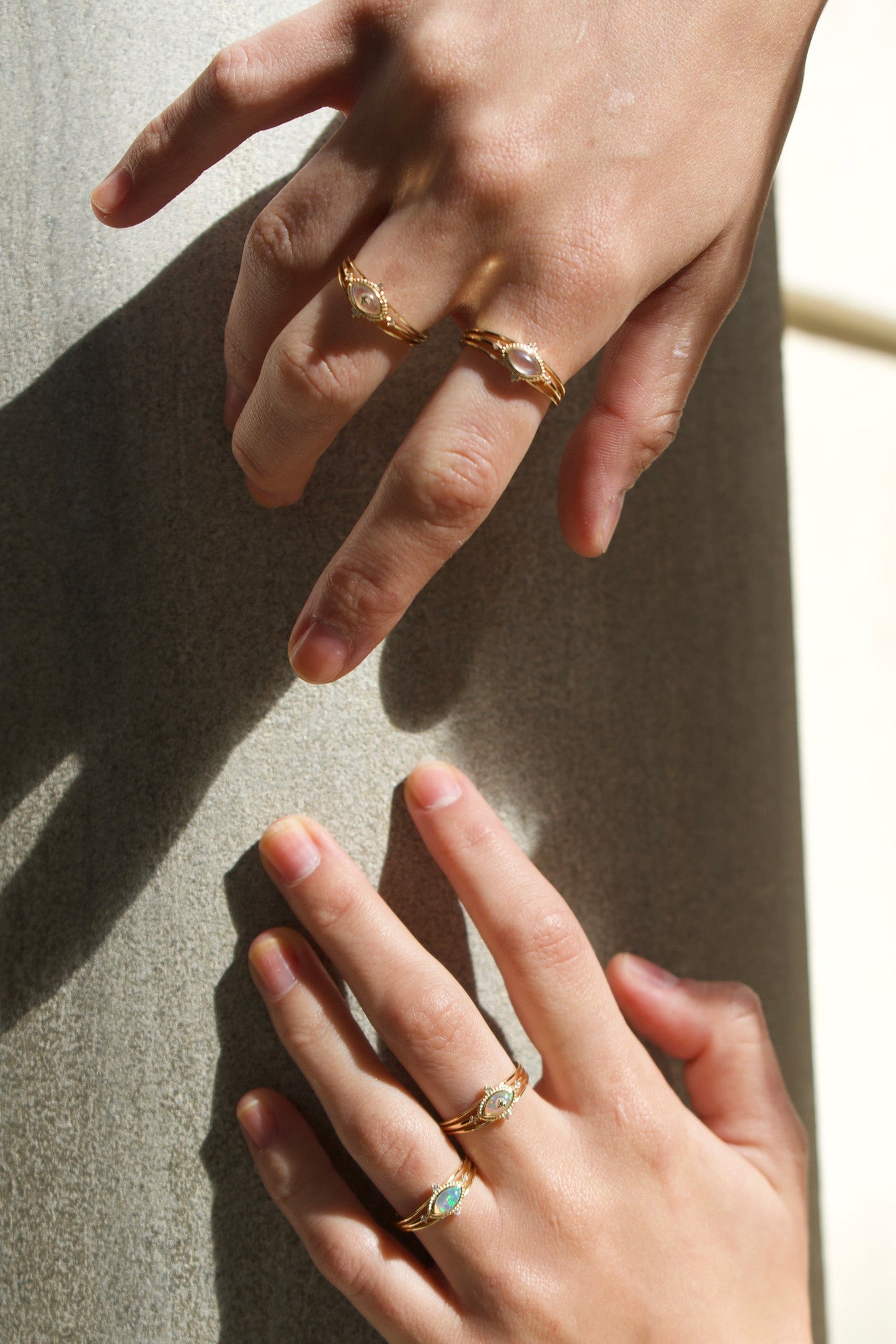 Luna Halo Labradorite Ring