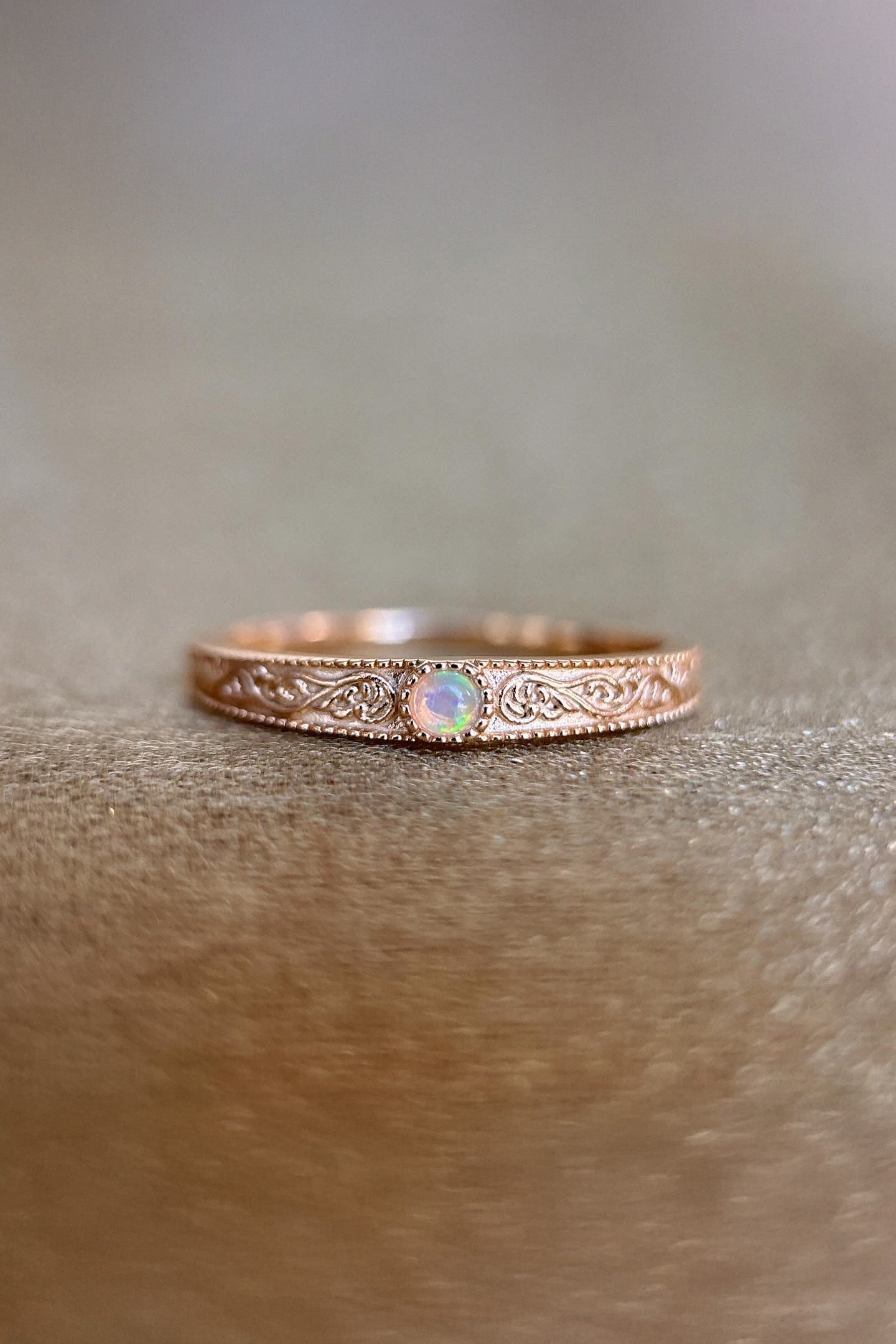 Rainbow Opal Ring