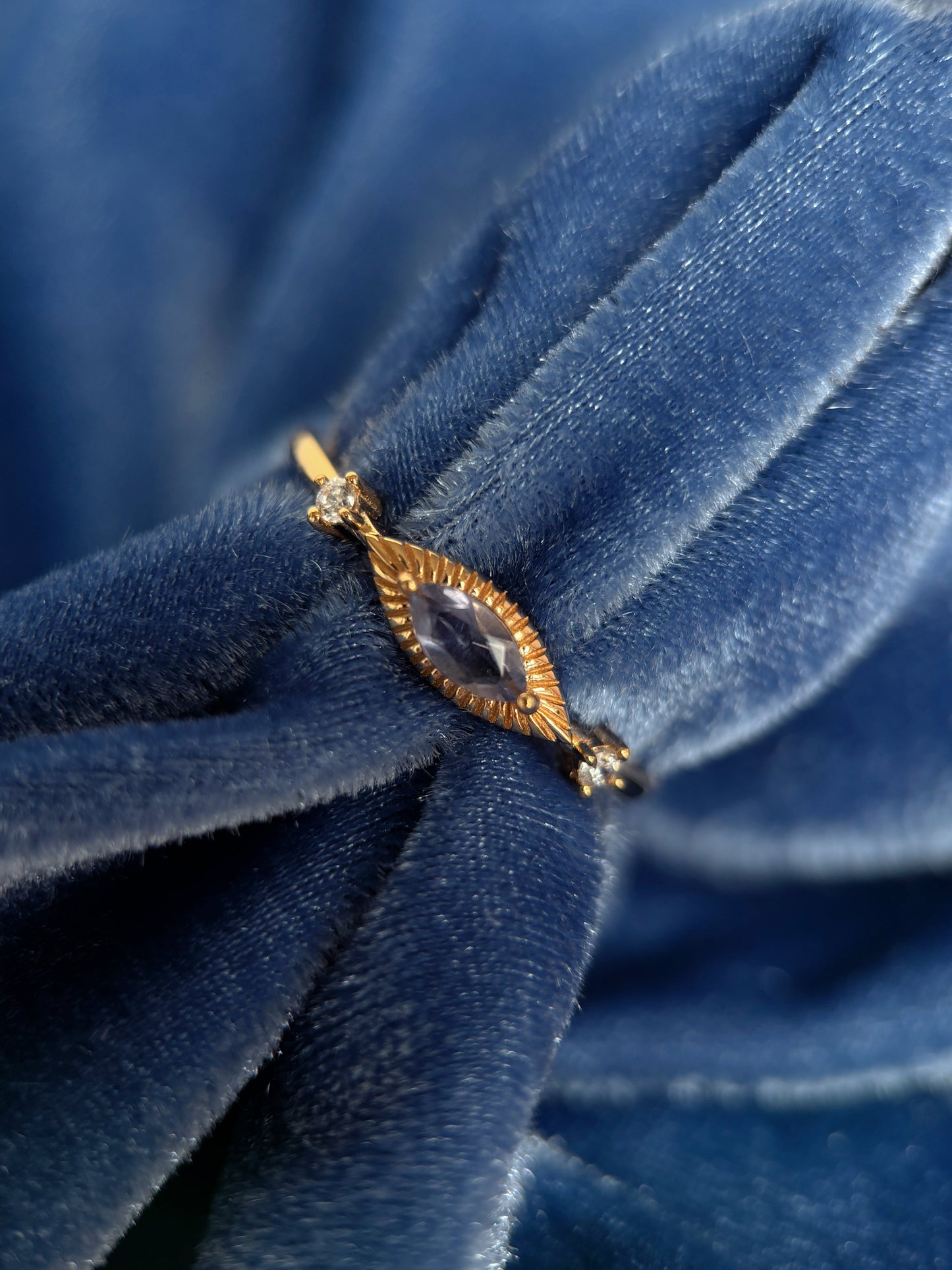 Devil's Eye Iolite Ring