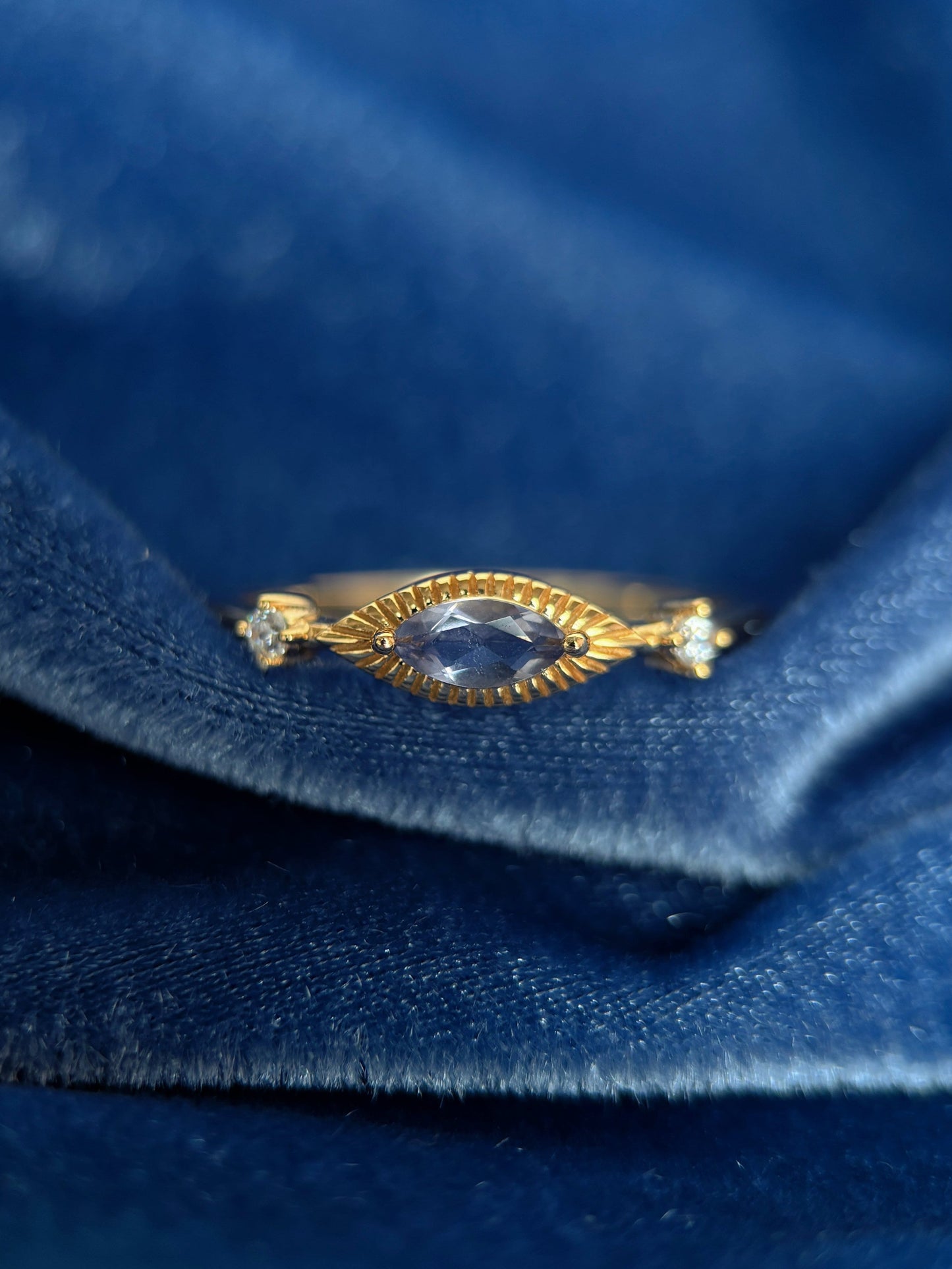 Devil's Eye Iolite Ring