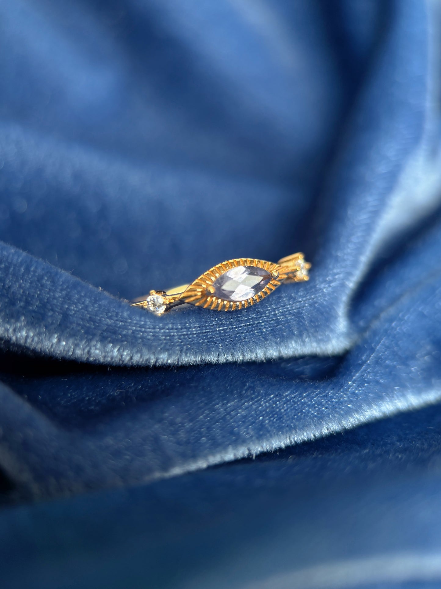 Devil's Eye Iolite Ring