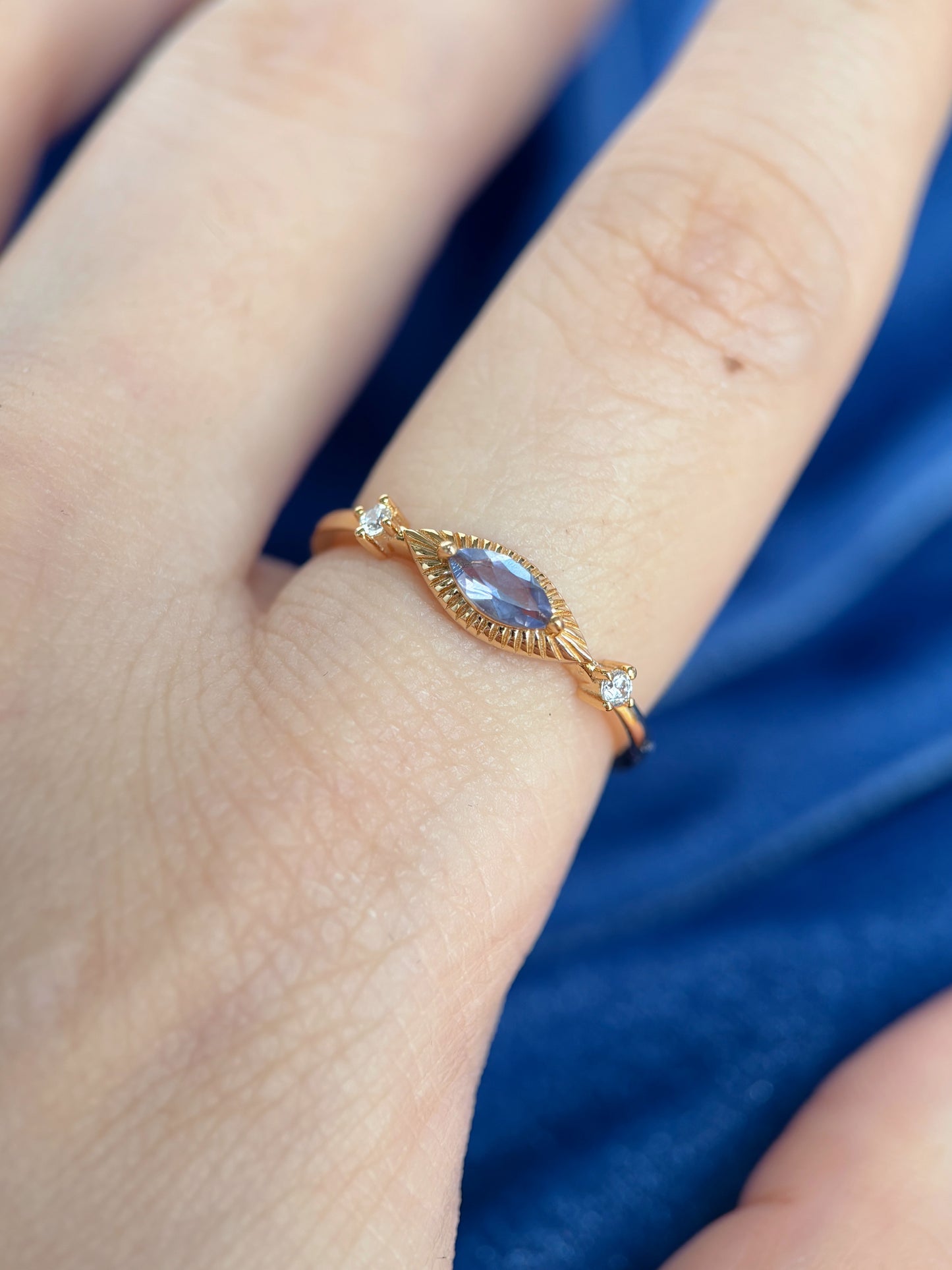 Devil's Eye Iolite Ring