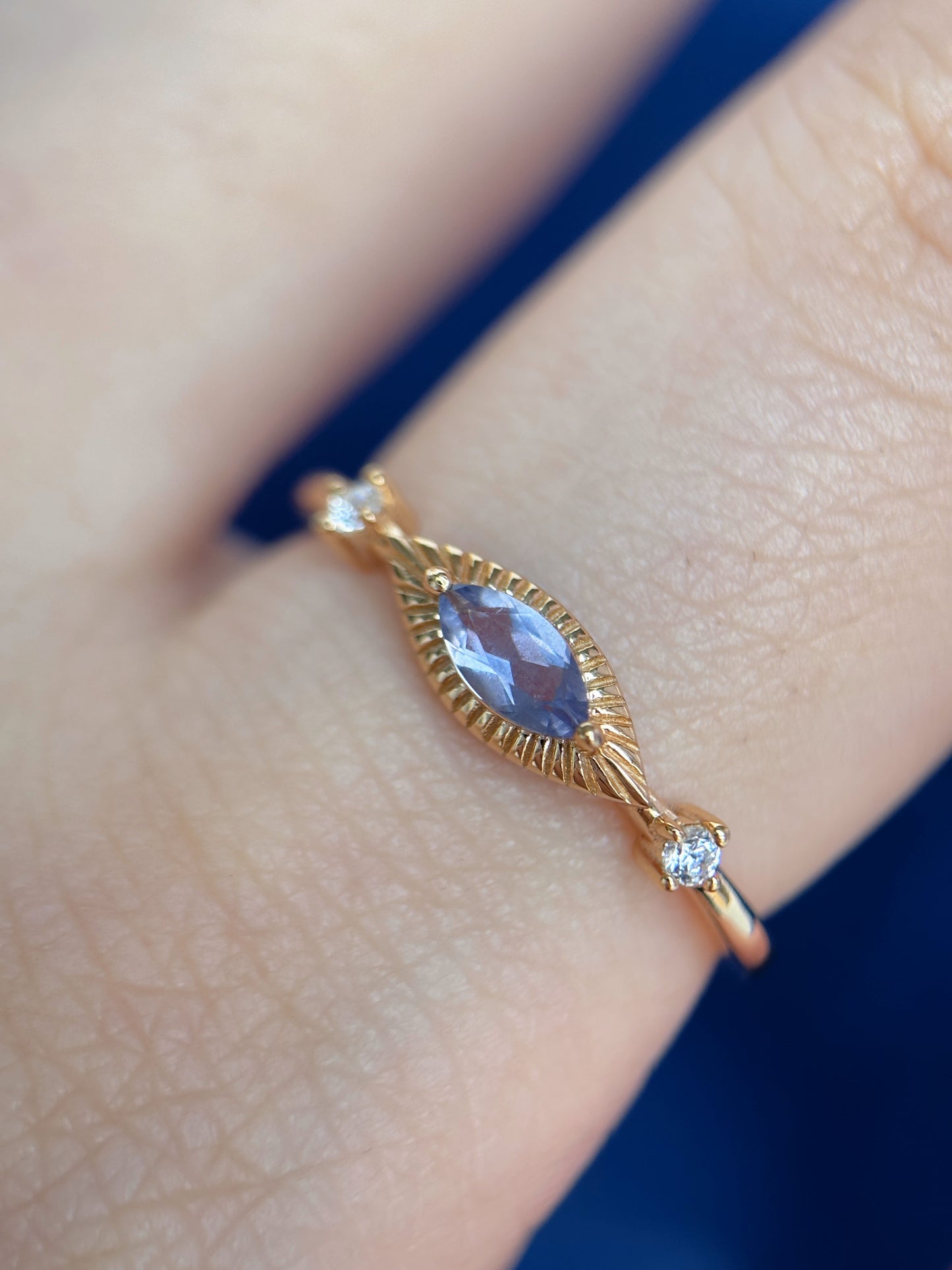 Devil's Eye Iolite Ring