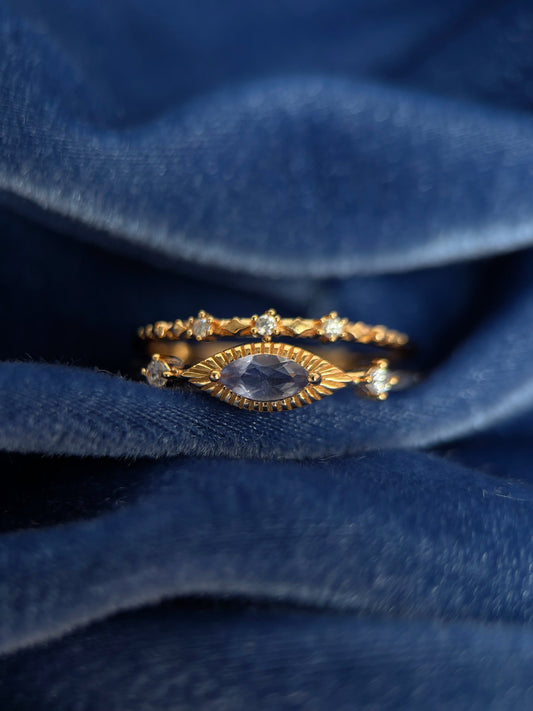 Devil's Eye Iolite Ring