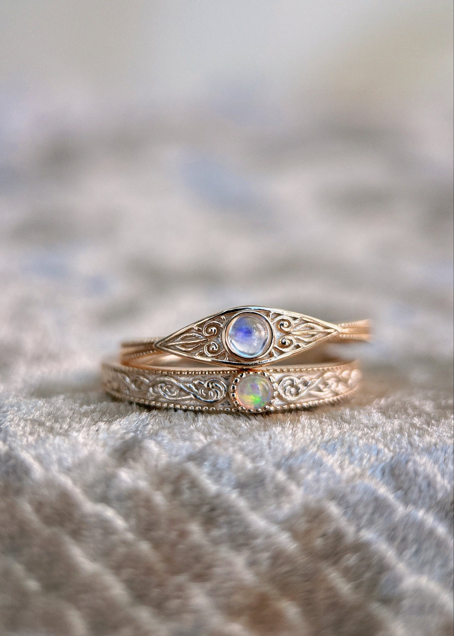 Rainbow Opal Ring