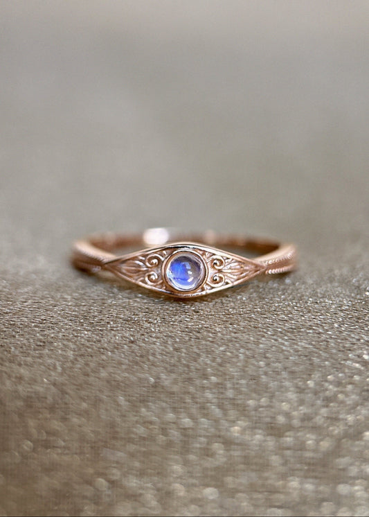 Rainbow Moonstone Ring