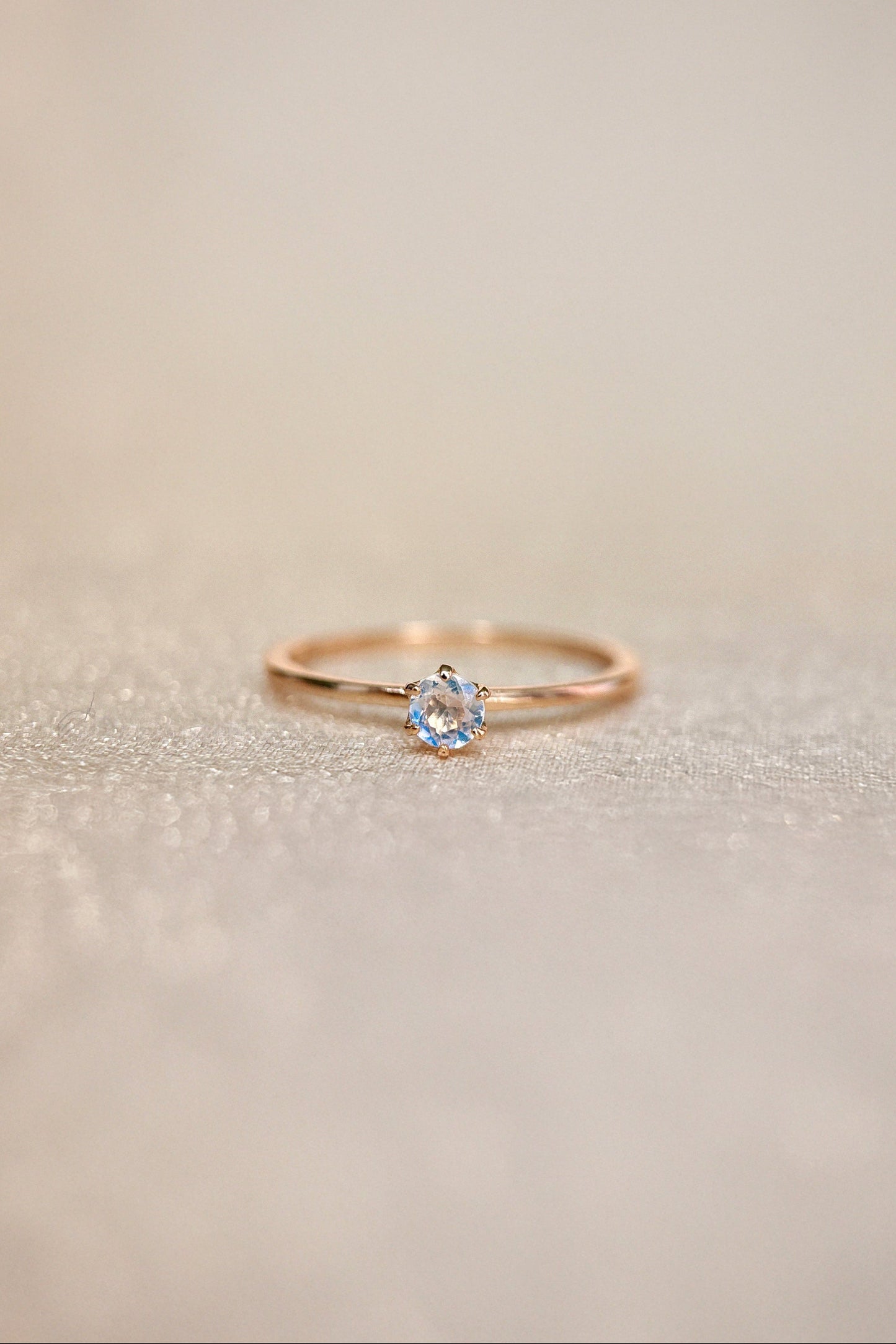 Lumi Moonstone Solitaire Ring