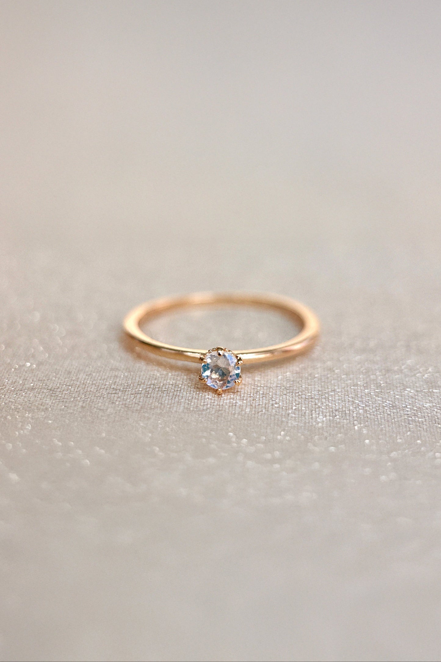 Lumi Moonstone Solitaire Ring