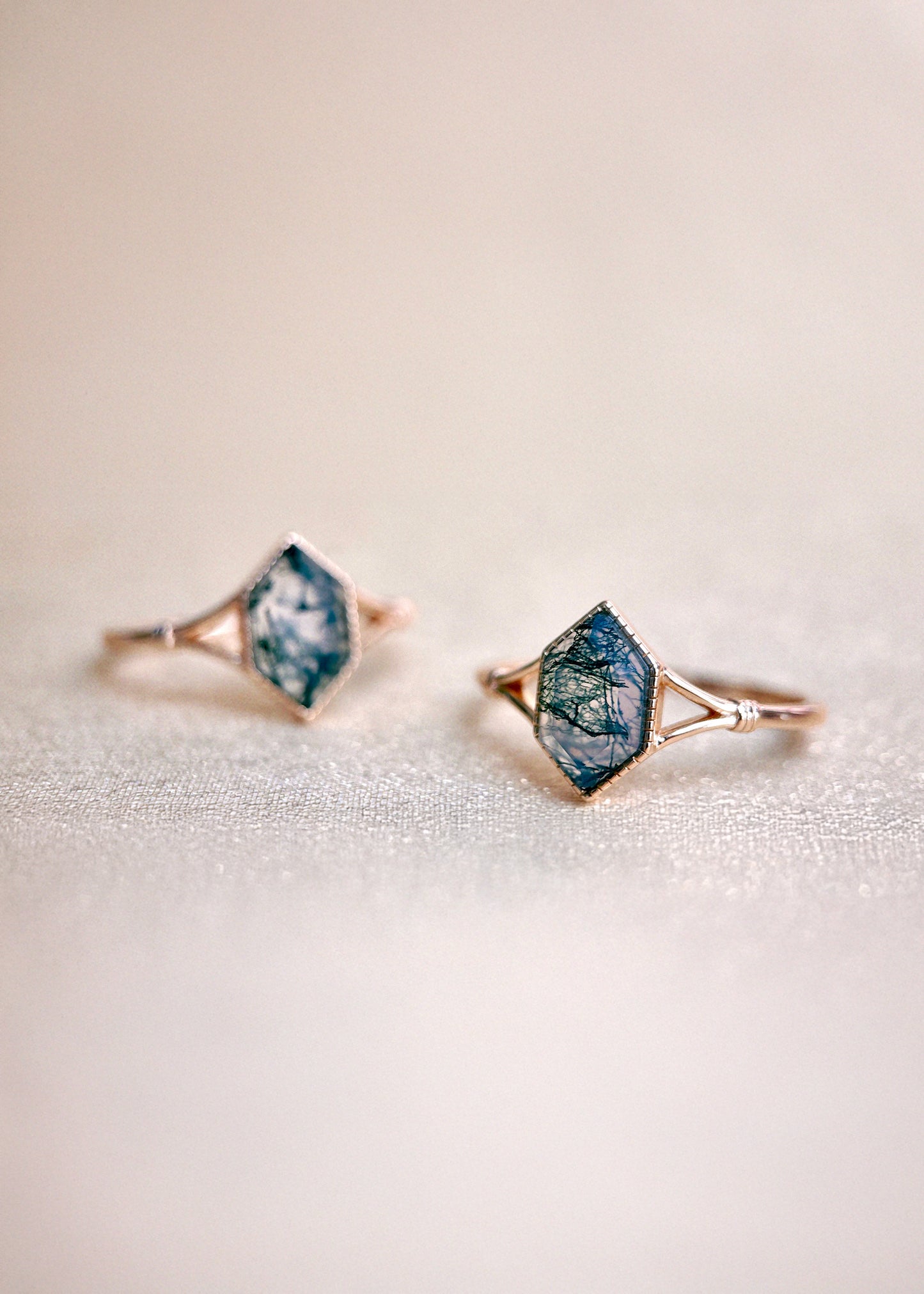 Mira Moss Agate Ring