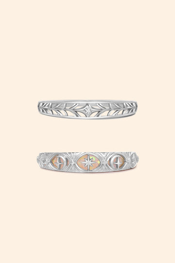 The Silver Celestial Ring Set