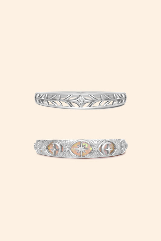 The Silver Celestial Ring Set