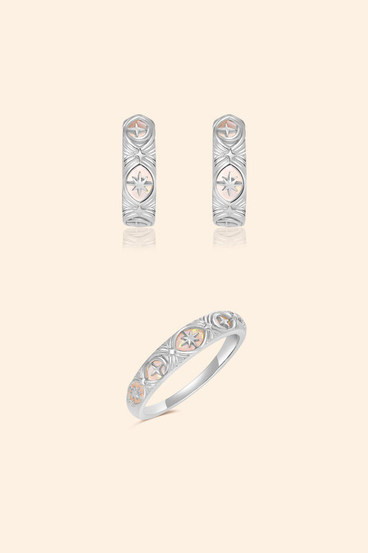 Silver Solstice Fire Opal Set