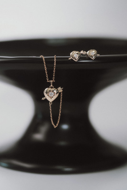 Gold Cupid’s Heart Convertible Jewelry Set