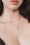 Cupid Heart Silver Star Charm Necklace
