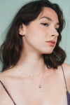 Cupid Heart Silver Star Charm Necklace