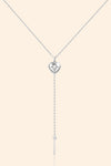 Cupid Heart Silver Star Charm Necklace