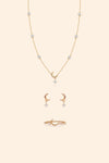 Gold Vermeil Crescent Moon Set