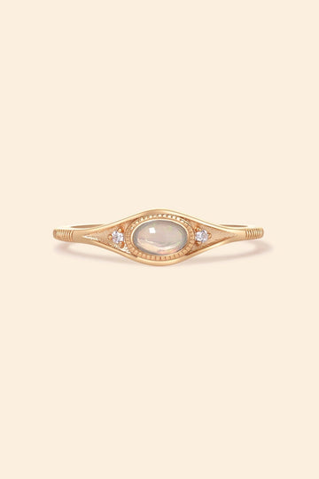 Natural Opal Eye Signet Ring