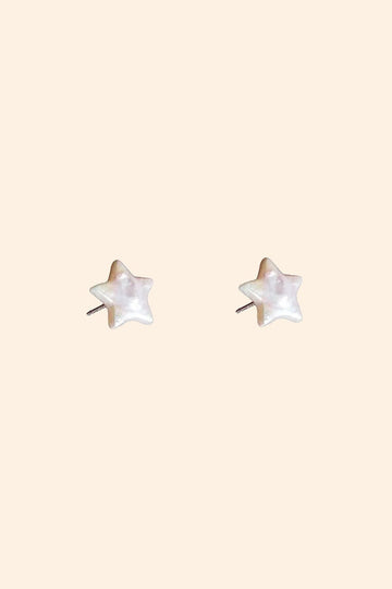 Wishing Star Pearl Stud Earrings