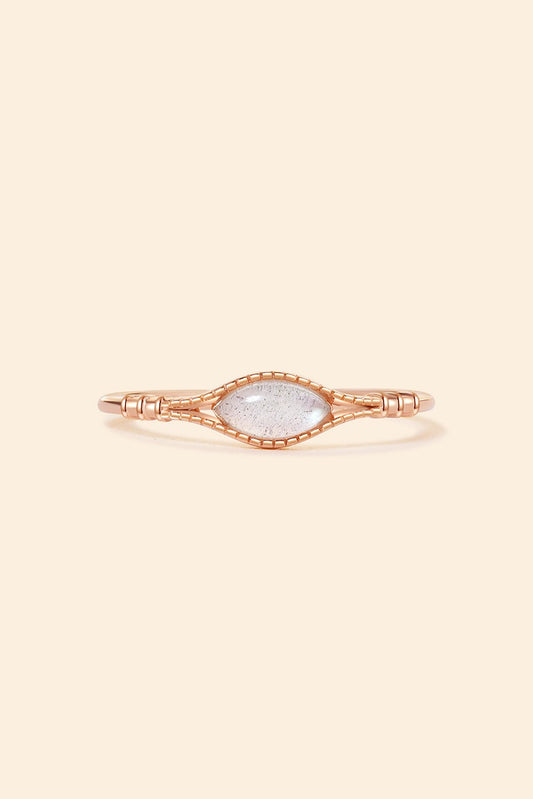 Starlit Dew Labradorite Ring