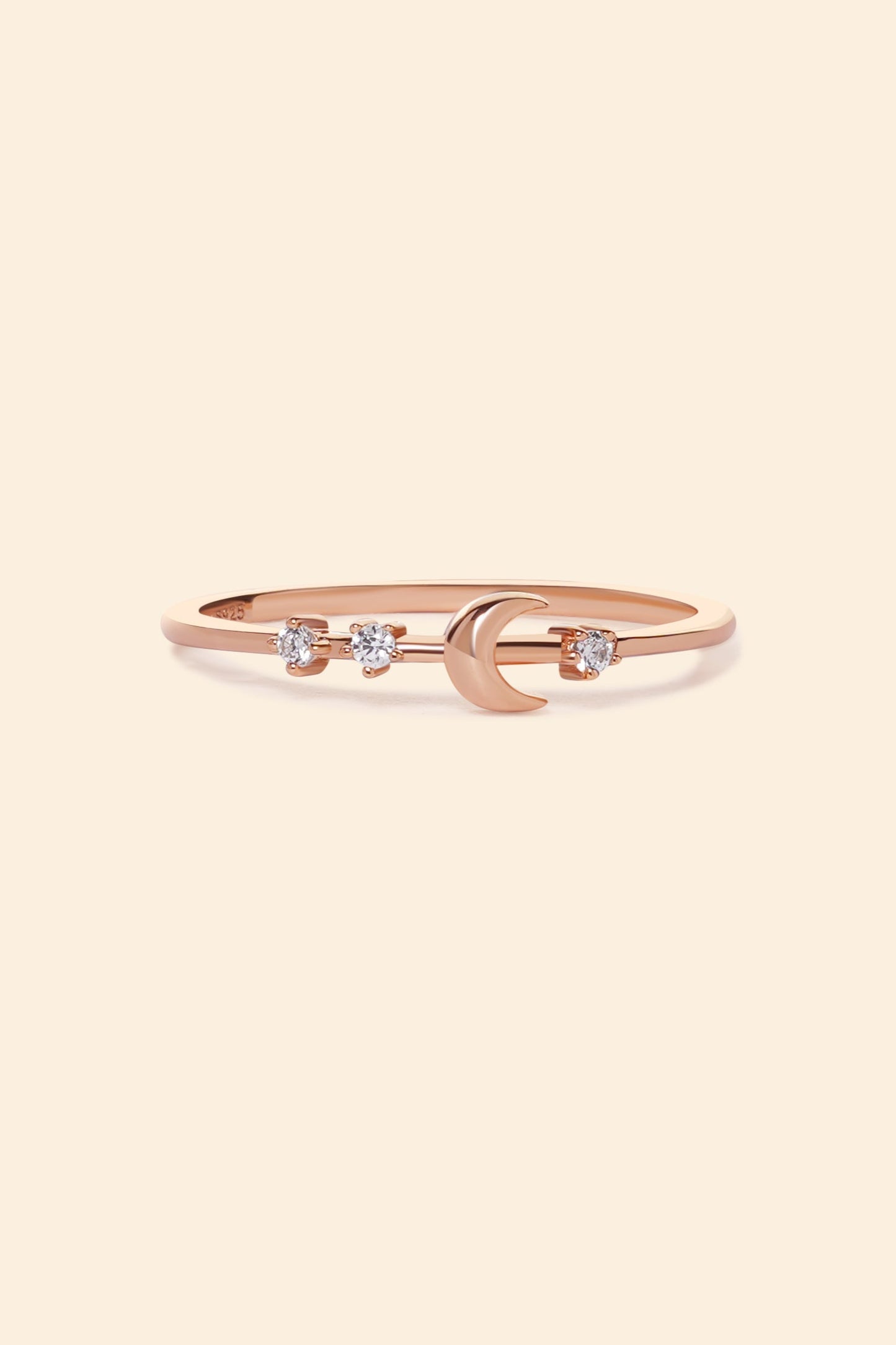 Starlight Crescent Ring