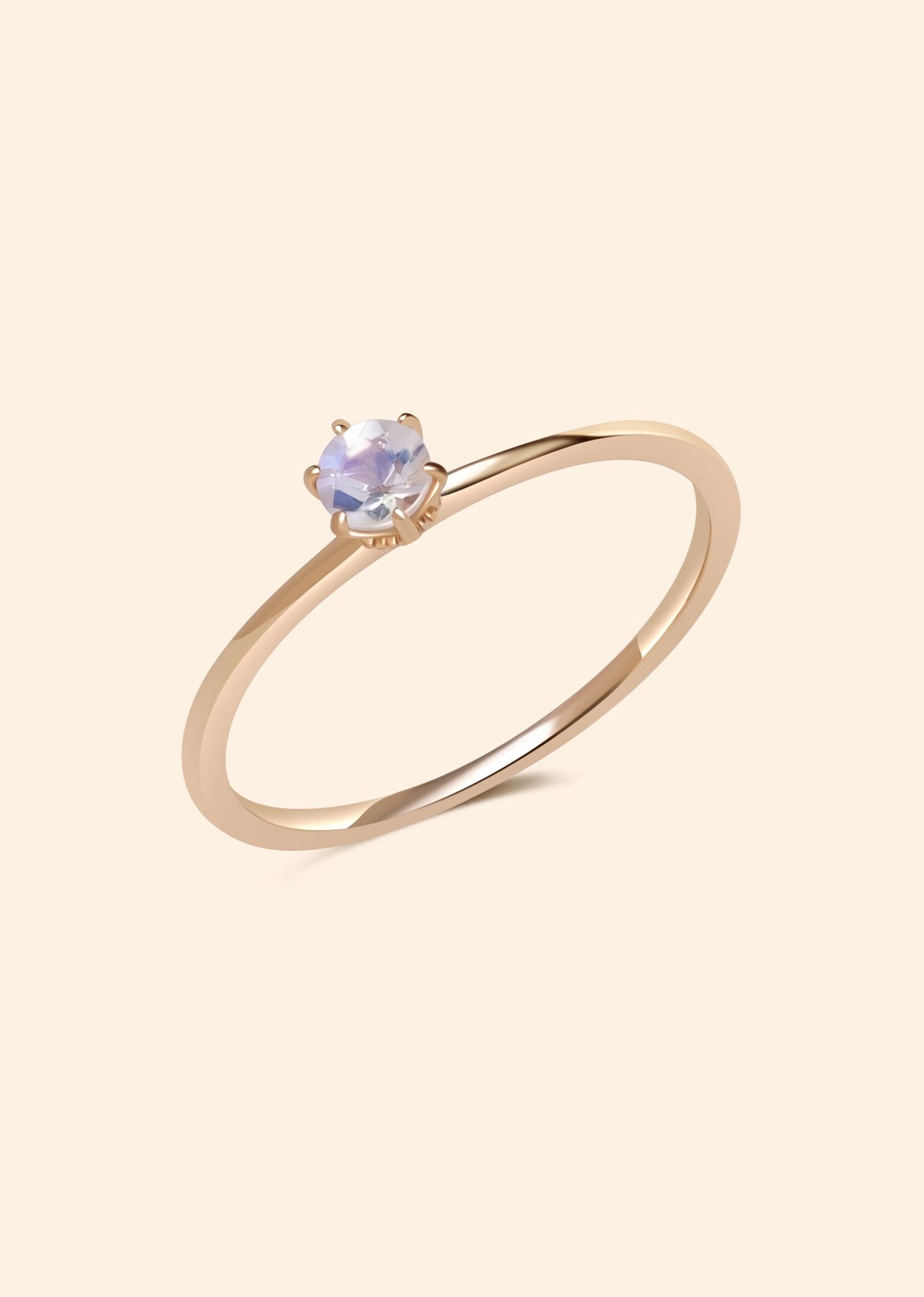 Lumi Moonstone Solitaire Ring