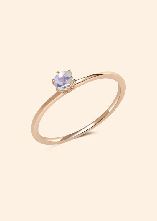 Lumi Moonstone Solitaire Ring