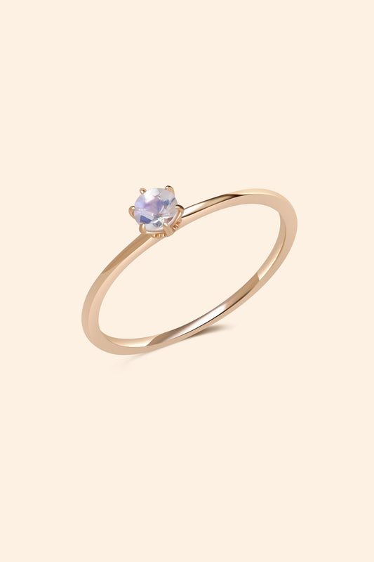 Lumi Moonstone Solitaire Ring