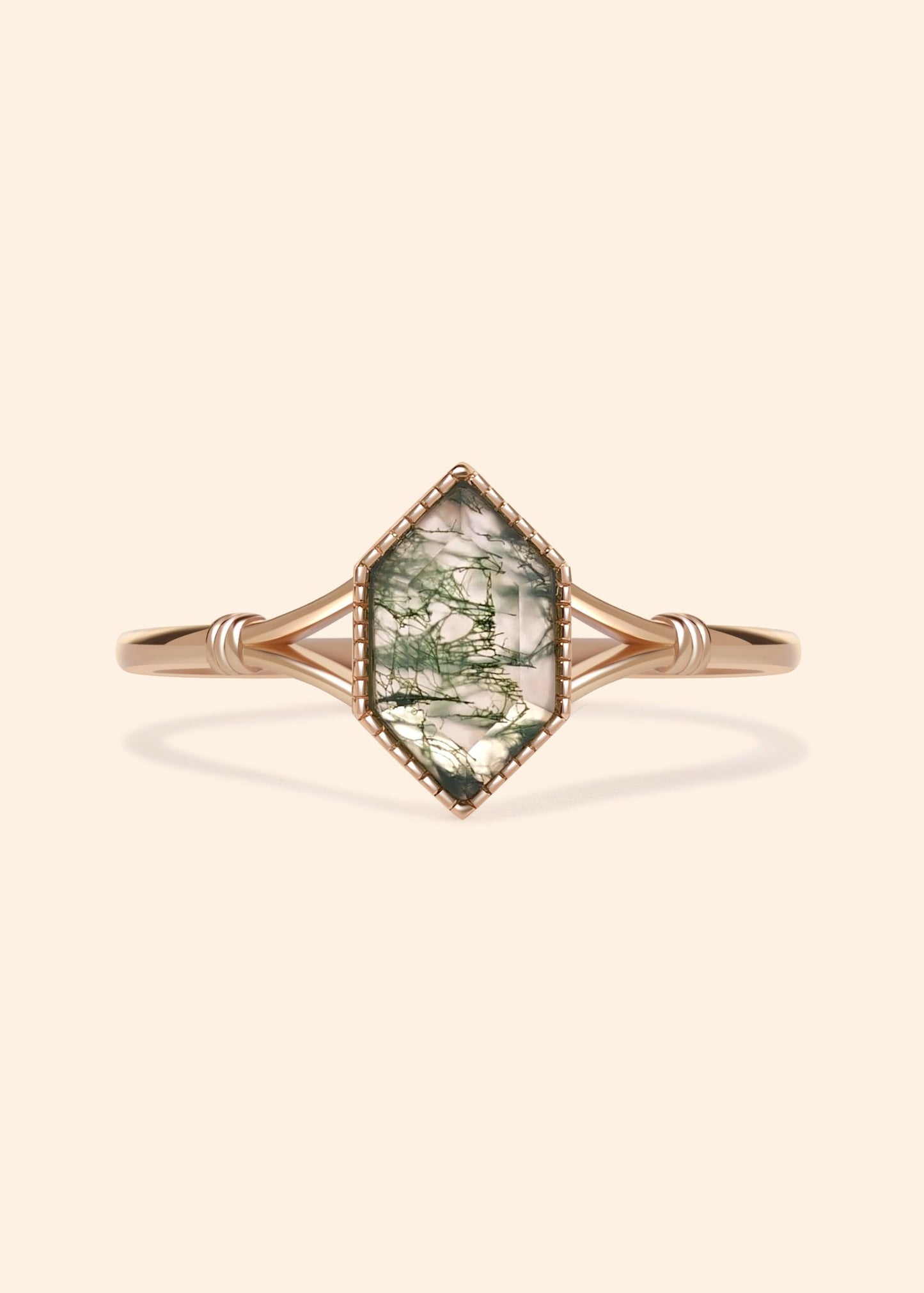 Mira Moss Agate Ring