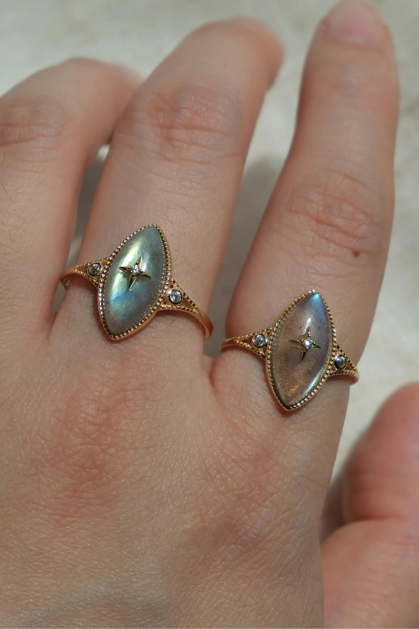 Aurora Labradorite Ring